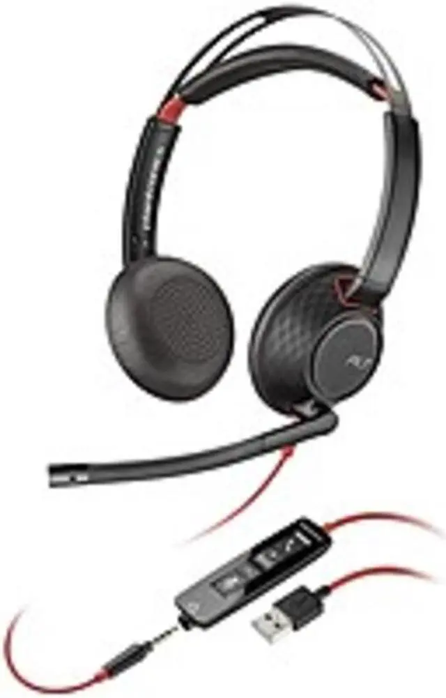 Main image of USB Type-A Stereo On-Ear Mono Wired Headset - Black