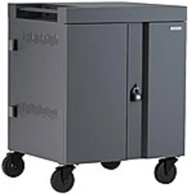 Alt view image 10 of 13 - Bretford TVC36PAC-CK AC Cart 36 Cube Charge, Charcoal