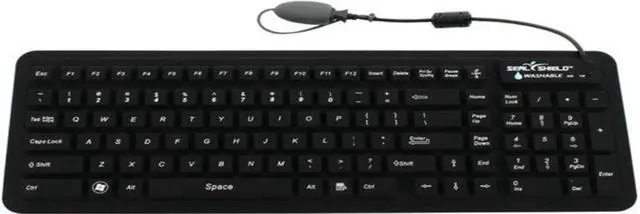 Main image of Seal Shield SEAL GLOW2 S106G2 Silicone Keyboard - LED Backlit - Black