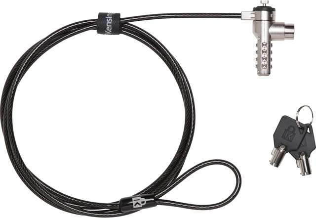 Alt view image 3 of 10 - Kensington Master Keyed Combination Laptop Lock - 4-wheel - Silver - Steel - 6 ft - For Notebook