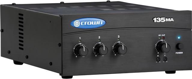 Alt view image 9 of 18 - CROWN 135MA 35WATT 3INPUT 80HM 70/100V AMP