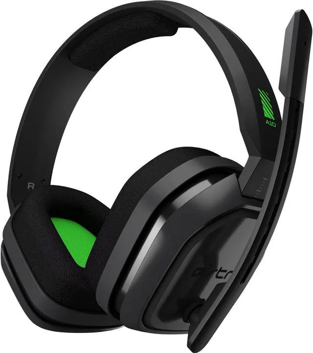 Alt view image 5 of 18 - Astro A10 Headset - Stereo - Green, Gray - Mini-phone - Wired - 32 Ohm - 20 Hz - 20 kHz - Over-the-ear, Over-the-head - Binaural - Circumaural