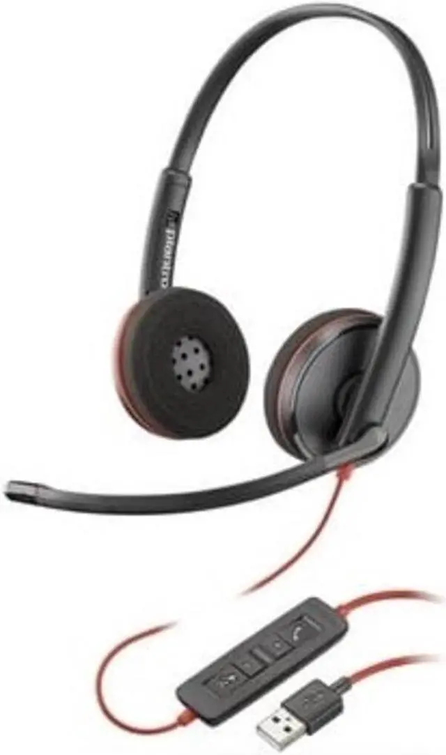 Main image of Plantronics Blackwire 3220 209745-101 USB Type-A Corded Stereo UC Headset - Black