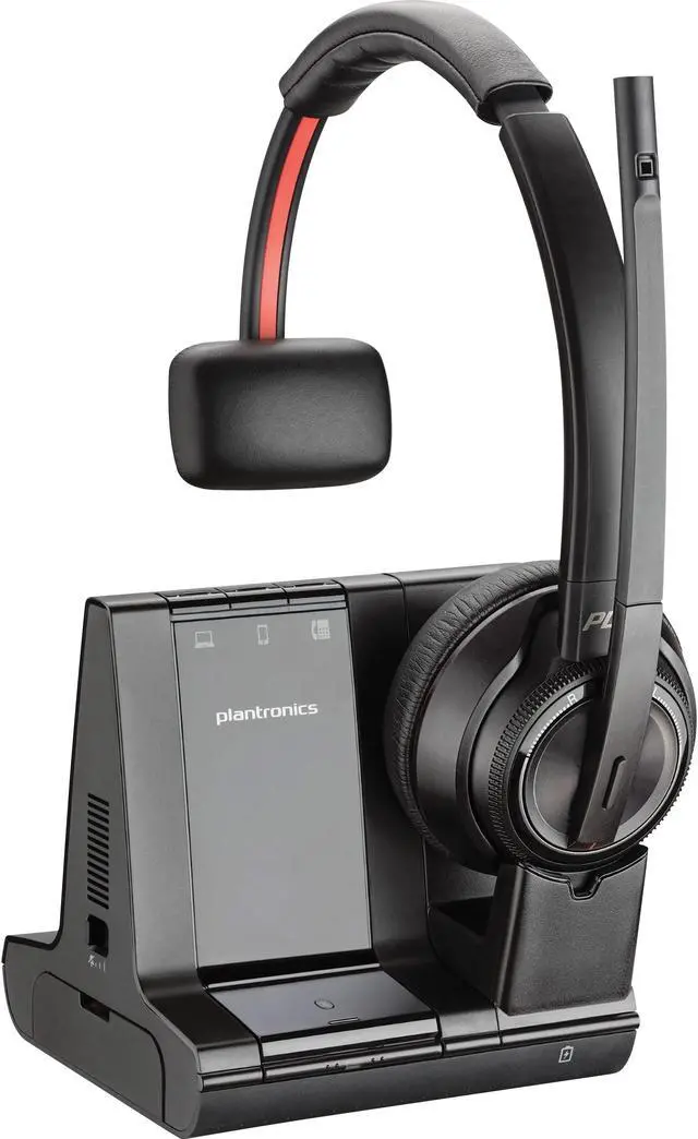 Alt view image 6 of 7 - Poly Savi 8200 Series Wireless Dect Headset System (Plantronics), Black