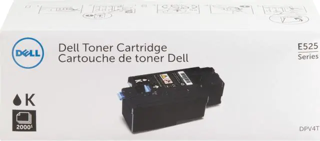 Alt view image 5 of 9 - Dell Black Toner Cartridge (OEM# 593-BBJX) (2 000 Yield) DPV4T