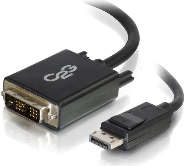 Alt view image 2 of 18 - C2G 6ft DisplayPort to DVI Adapter Cable - M/M - DisplayPort/DVI-D for Notebook, Monitor, Desktop Computer, Video Device - 6 ft - 1 x DisplayPort Male Digital Audio/Video - 1 x DVI-D (Single-Link) ...