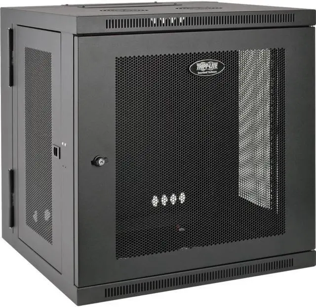 Main image of Tripp Lite 12U Wall Mount Rack Enclosure Server Cabinet Swinging Hinged Door Deep - 19" 12U Wide x 24.50" Deep Wall Mountable for UPS - Black - 200 lb x Maximum Weight Capacity - 200 lb x ...
