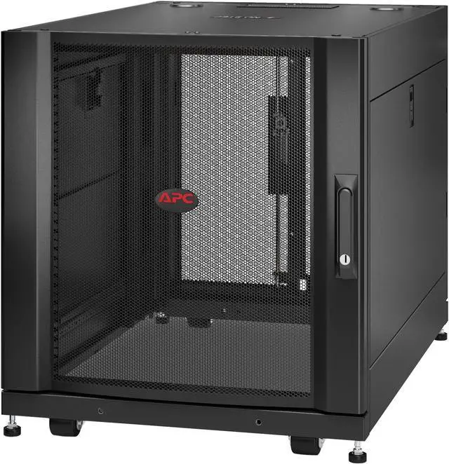 Alt view image 10 of 15 - APC by Schneider Electric NetShelter SX 12U Server Rack Enclosure 600mm x 900mm w/ Sides Black - For Server, Storage - 12U Rack Height x 19" Rack Width x 29.75" Rack Depth - Floor Standing - Black - 2255.33 lb Dynamic/Rolling
