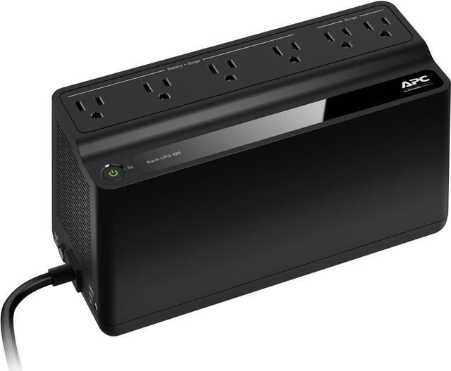 Main image of APC by Schneider Electric Back-UPS, 6 Outlets, 425VA, 120V - Tower - 8 Hour Recharge - 3 Minute Stand-by - 120 V AC Input - 120 V AC Output - 6 x NEMA 5-15R