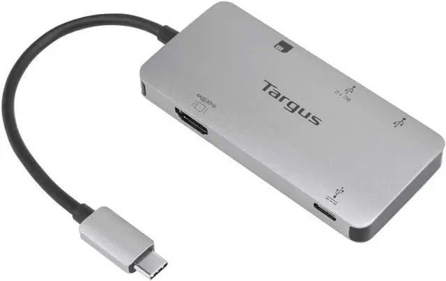 Alt view image 3 of 7 - Targus USB-C Multi-Port Single Video Adapter and Card Reader with 100W PD Pass-Thru - ACA953USZ