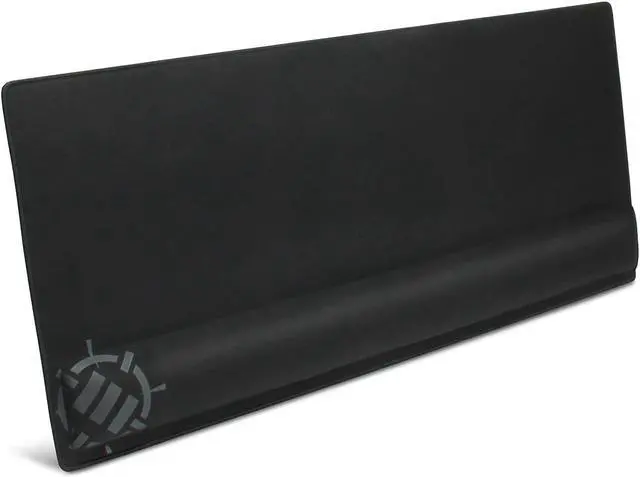 Alt view image 9 of 18 - enhance large extended gaming mouse pad with memory foam wrist rest support by 31.5 x 13.78 x 1 inches  antifray stitching & premium soft tracking mat surface black