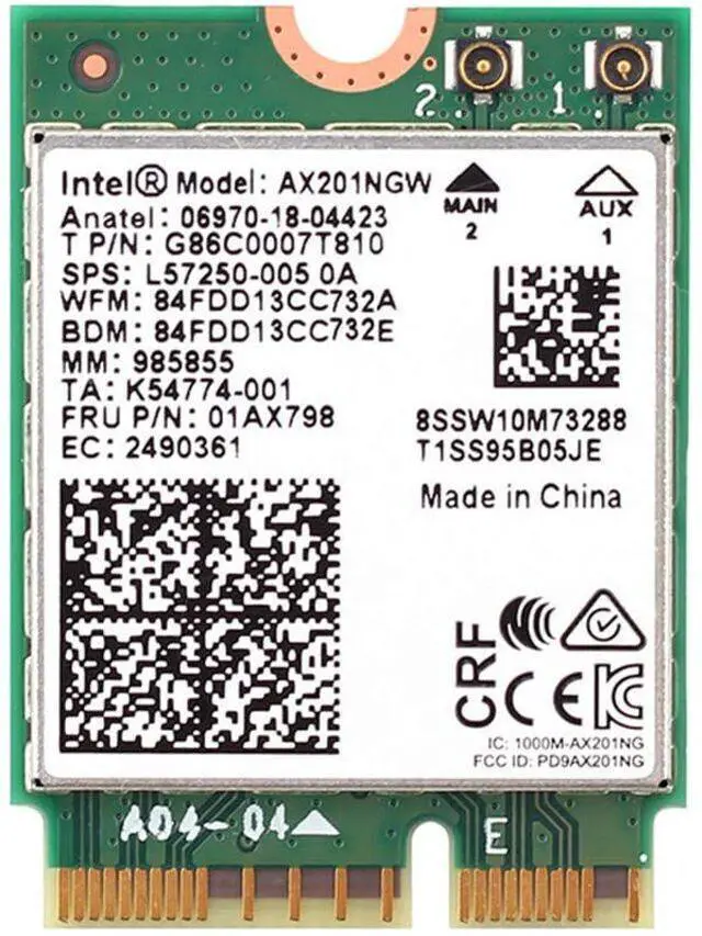 Main image of AX201NGW - Intel Intel AX201 Wireless Card