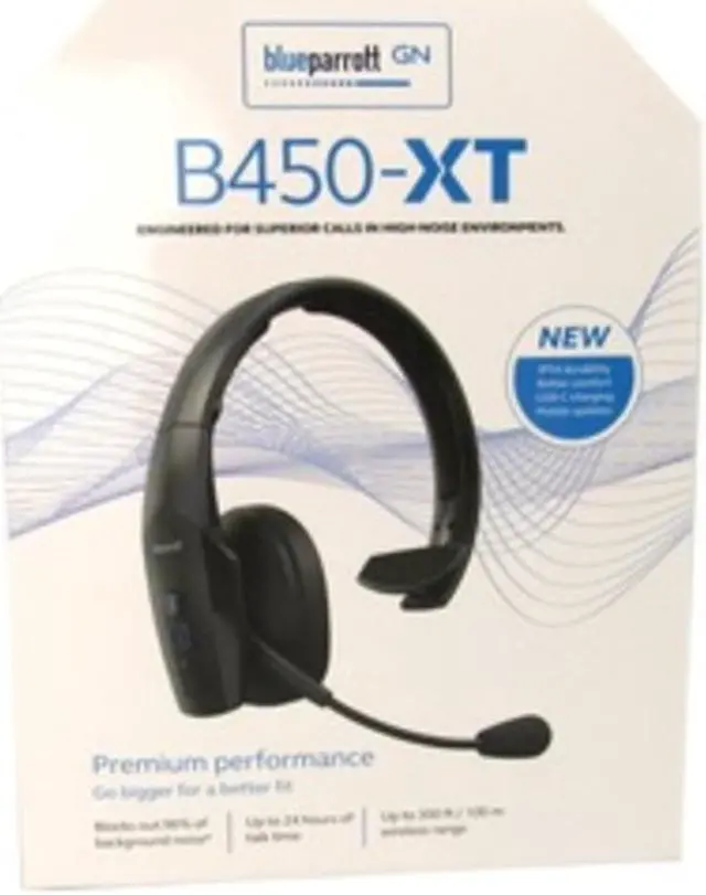 Alt view image 8 of 13 - BlueParrott B450-XT Wireless Bluetooth Noise Cancelling Headset, 24hrs battery