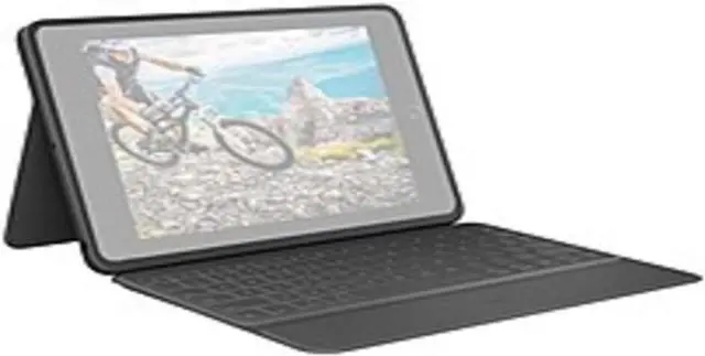Main image of Logitech 920-009312 Rugged Folio Keyboard/Cover Case (Folio) Apple, Logitech iPad (7th Generation) Tablet - Graphite - Spill Proof, Dirt Resistant, Shock Absorbing, Drop Resistant, Spill ...