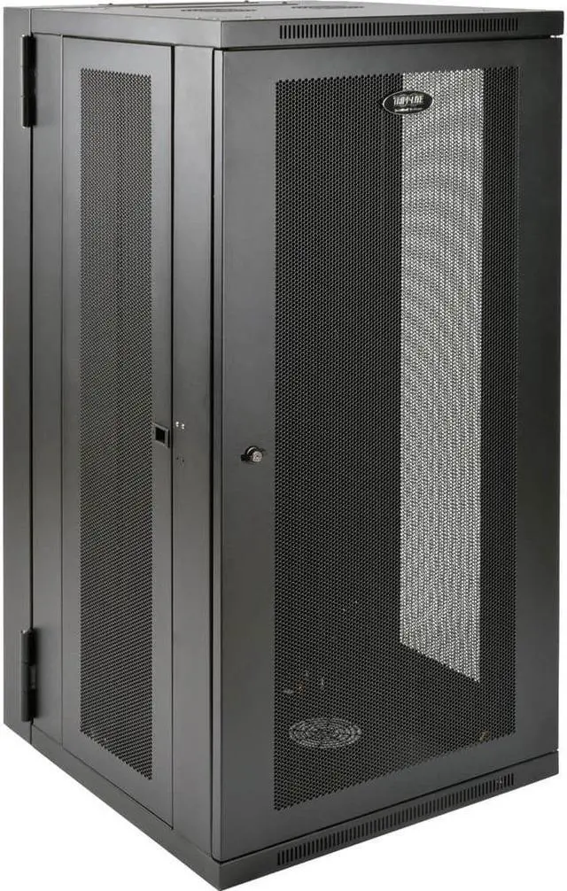 Alt view image 16 of 20 - Tripp Lite SmartRack 26U UPS-Depth Wall-Mount Rack Enclosure Cabinet, Hinged Back