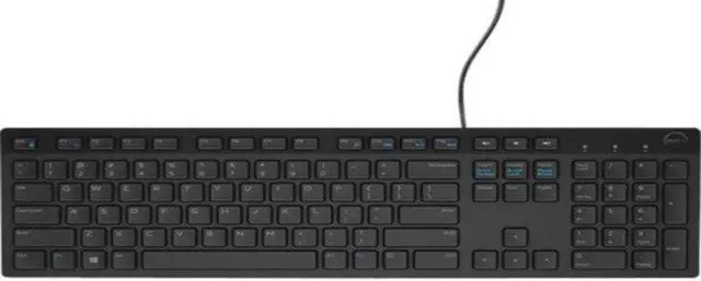 Alt view image 10 of 14 - DELL Wired Qwerty Keyboard - Black KB216-BK-US Black Wired Keyboard
