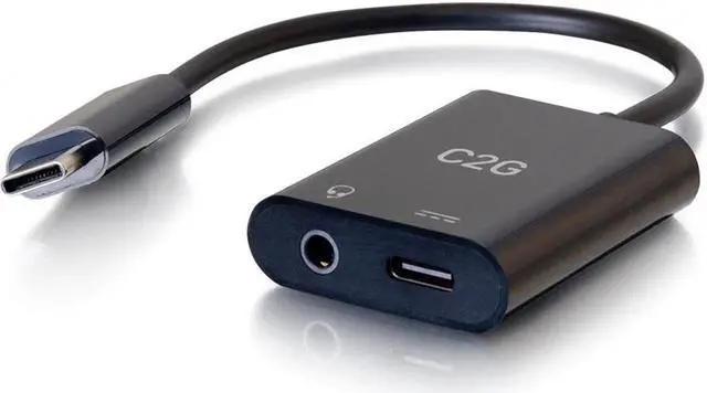Alt view image 5 of 10 - C2g Usb C To Aux (3.5Mm) And Usb C Adapter For Audio And Power
