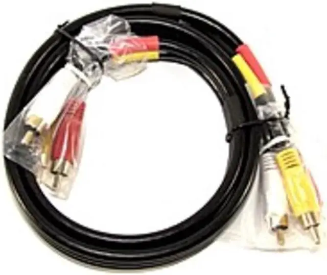 Alt view image 11 of 11 - Monoprice RCA Coaxial Compsite Video and Stereo Audio Cable, 3ft