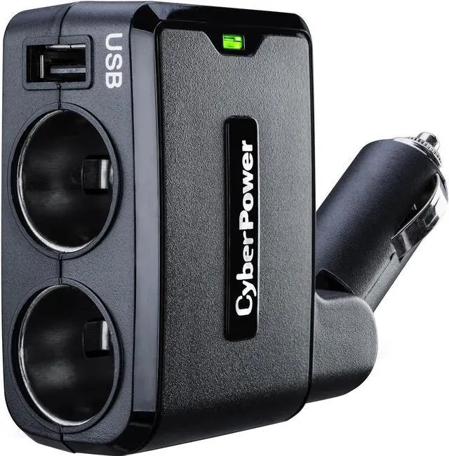 Alt view image 9 of 10 - CyberPower Systems USA CPTDC1U2DC CyberPower CPTDC1U2DC Mobile Power Ports (2) DC Ports and (1) 2.1A USB Charging Port - 12 V DC Input Voltage - 5 V DC Output Voltage - 2.10 A Output Current