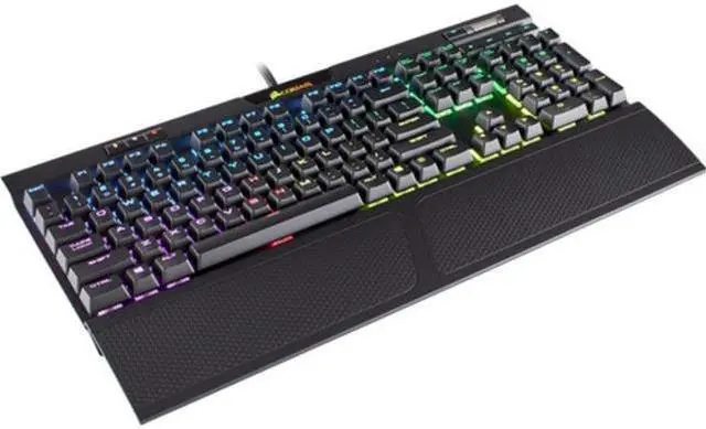 Main image of Corsair K70 RGB MK.2 Mechanical Gaming Keyboard - Cherry MX Red - Cable Connectivity - USB 2.0 Type A Interface - 104 Key Stop, Previous Track, Play/Pause, Next Track, Windows Lock Key, Volume ...