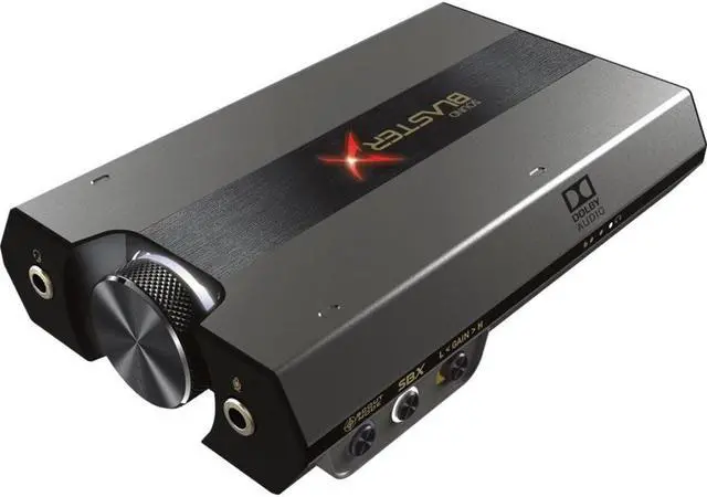 Main image of Sound Blaster Sound BlasterX G6 External Sound Box - 32 bit DAC Data Width - 7.1 Sound Channels - External - Micro USB - 4 Byte 384 kHz Maximum Playback Sampling Rate - 1 x Number of Microphone ...