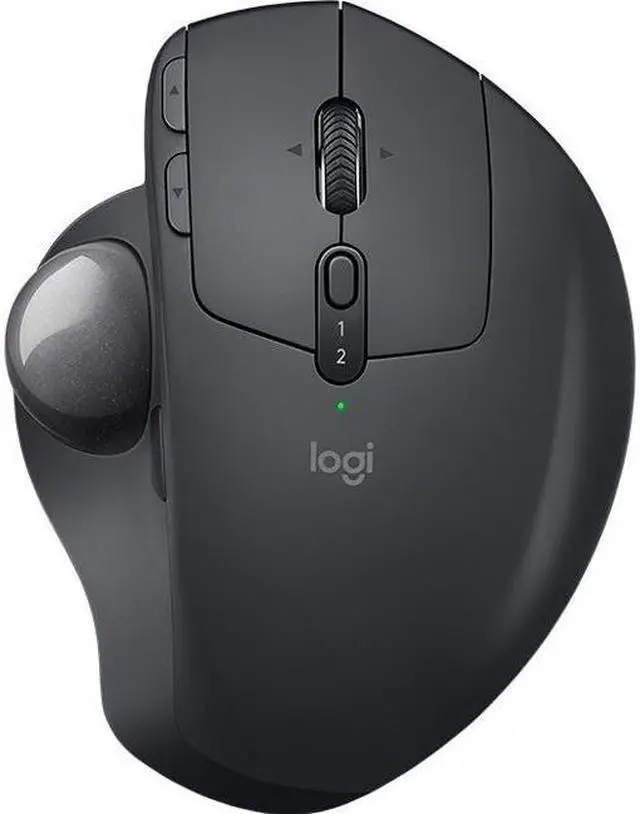 Alt view image 3 of 4 - Logitech MX Ergo Wireless Trackball Mouse Adjustable Ergonomic Design, Control and Move Text/Images/Files Between 2 Windows and Apple Mac Computers (Bluetooth or USB), Rechargeable, Graphite - Black