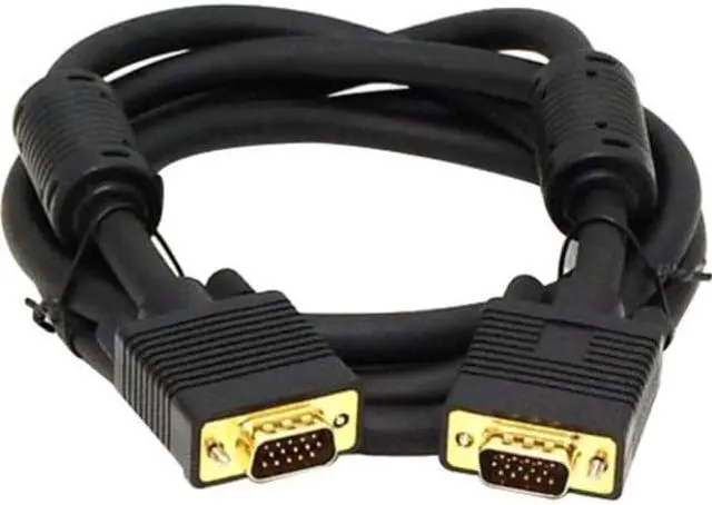 Alt view image 10 of 17 - Monoprice Super VGA Monitor Cable - 6 Feet - Black | Male to Male with Ferrite Cores (Gold Plated)