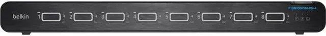 Main image of Belkin Universal 2nd Gen Secure KVM Switch, 8-Port Single Head w/ CAC - 8 Computer(s) - 1 Local User(s) - 3840 x 2160 - 19 x USBHDMIDVI - Desktop, Rack-mountable, Under Table - TAA Compliant