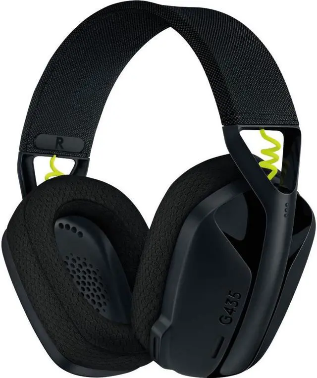 Alt view image 8 of 15 - Logitech G435 LIGHTSPEED Bluetooth Over-the-Ear Gaming Headset Black (981-001049)