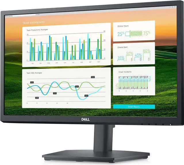 Alt view image 13 of 19 - Dell E2222HS - LED monitor - 22" (21.5" Viewable) - 1920 x 1080 Full HD (1080p) @ 60 Hz - VA - 250 nits - 3000:1 - HDMI, VGA, DisplayPort - Speakers