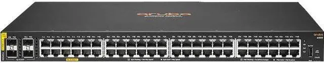 Alt view image 3 of 4 - HPE Aruba CX6000 48G CL4 4SFP Switch 48x ports 10/100/1000BASE-T ports, 4x 1G SFP ports 370W Class 4 PoE/PoE+ (Replacement for J9772A)