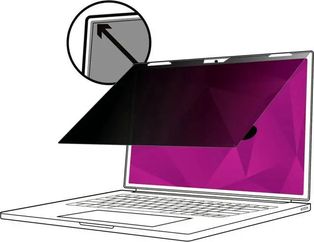 Alt view image 11 of 12 - 3M High Clarity Privacy Filter Black