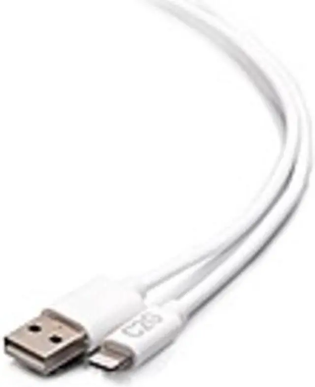 Alt view image 2 of 3 - C2G 6ft Lightning to USB A - Power, Sync and Charging Cable - MFi - White