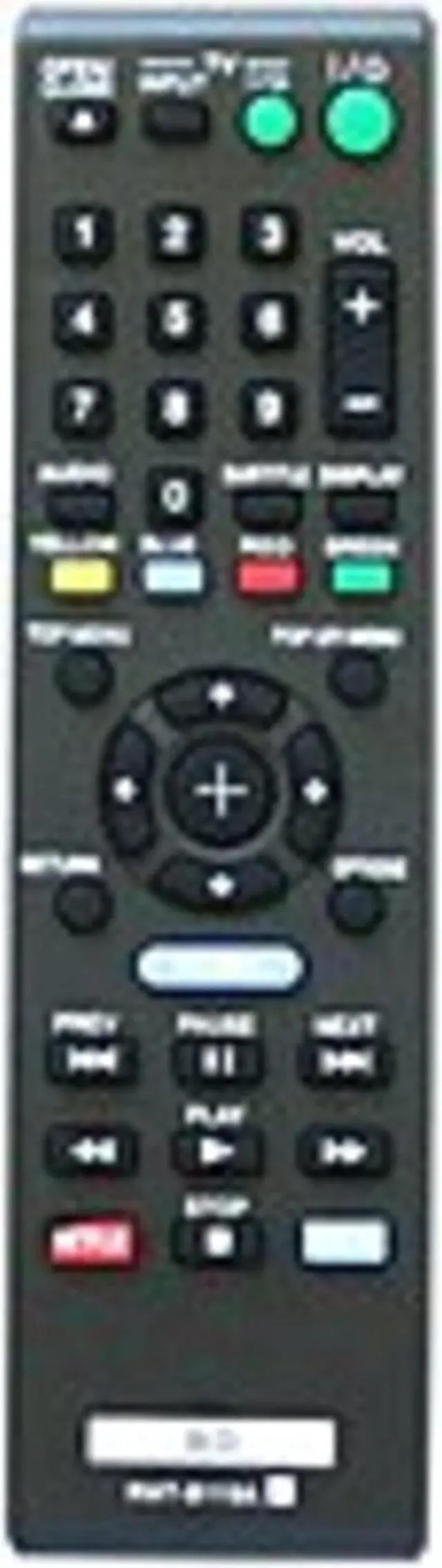 Alt view image 2 of 3 - Sony BD Blu-ray Disc player Remote Control RMT-B119A
