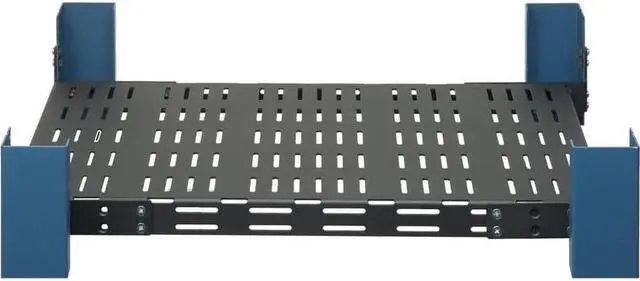 Main image of Rack Solutions Mounting Shelf for Rack - 500 lb Load Capacity - Steel - Black