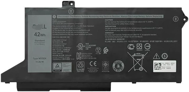 Main image of Dell WY9DX Replacement Battery For Select Latitude / Precision Models - 3-cell - 42 Wh - 11.4 V - Lithium-ion