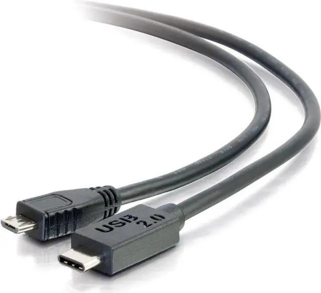Alt view image 13 of 13 - C2G 28850 USB 2.0 USB-C to USB Micro-B Cable M/M for Phones, Laptops, Tablets, Chromebook Pixel, Samsung Galaxy TabPro S, LG G6, Apple MacBook, Black (3 Feet, 0.91 Meters)