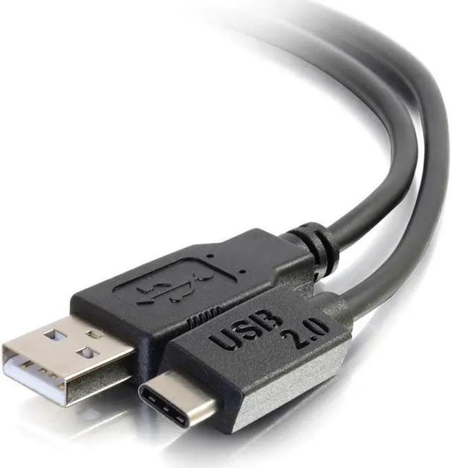 Alt view image 5 of 5 - C2G 28872 USB-C Cable - USB 2.0 USB-C to USB-A Male/Male Cable, Thunderbolt 3, Tablet, Chromebook Pixel, Samsung Galaxy TabPro S, LG G6, MacBook, Black (10 Feet, 3.04 Meters)