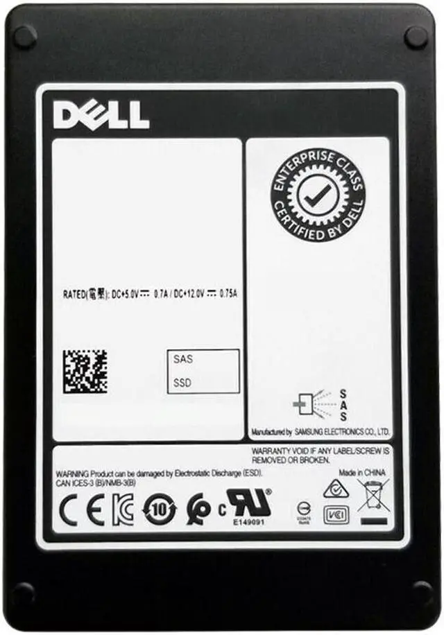 Main image of Dell 8W6HC TLC Hot-plug Solid State Drive With Tray For 14g Poweredge Servers - 1.6 TB - 2.5 Inches - SAS 12 Gbps - Mixed Use