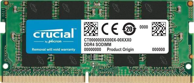Main image of Crucial CT8G4SFRA266.M8FRS 8GB Memory Module - DDR4 SDRAM - 2666 MHz - 260 Pins -SO-DIMM - Non-ECC - CL19 - 1Rx8 - 1.2 Volts