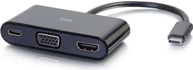 Alt view image 2 of 7 - C2g Usb C To Hdmi And Vga Multiport Adapter With Power Delivery