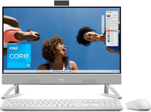 Main image of Dell Inspiron 24 5420 I5420-3142WHT-PUS 23.8 Inches All-In-One Desktop PC - 13th Gen Intel Core i3-1315U - 1.2 GHz - 8 GB RAM - 512 GB Solid State Drive - Windows 11 Home - White
