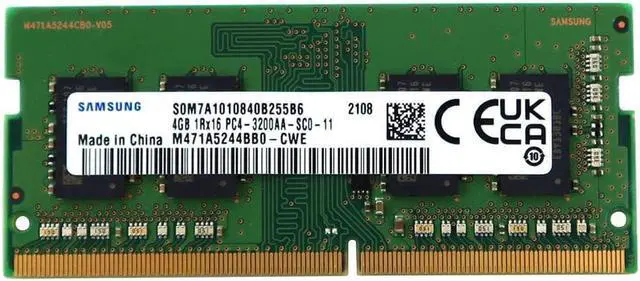 Main image of Samsung M471A5244BB0-CWE Memory Module - 4 GB - 1RX16 - DDR4 SDRAM - 3200 MHz - SO-DIMM - 260 Pins