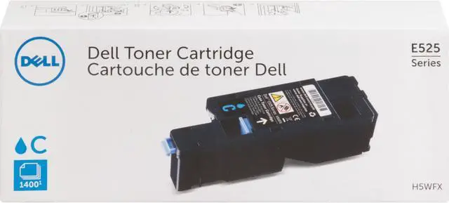 Alt view image 2 of 9 - Dell H5wfx Toner, 1,400 Page-Yield, Cyan H5WFX