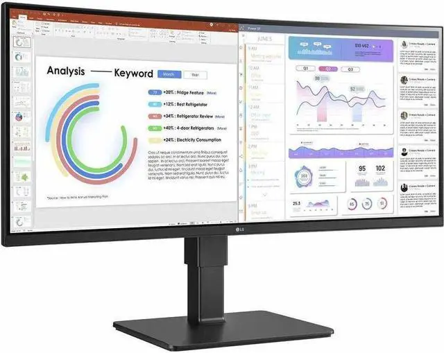 Alt view image 10 of 10 - LG Ultrawide 34BQ77QC-B 34" Webcam WQHD Curved Screen LCD Monitor