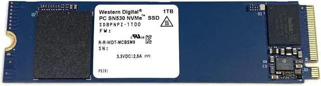 Main image of Western Digital SDBPNPZ-1T00-1002 1 TB 2.5 Inches Solid State Drive for ASUS ROG Zephyrus G14 - M.2 2280 - NVMe PCI Express 3.0 x 4 - SN530