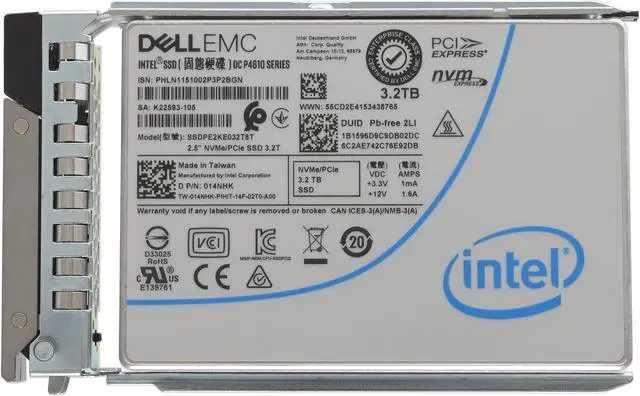 Alt view image 2 of 2 - Dell EMC 14NHK 3.2TB TLC FLASH NVMe SSD 2.5inch Gen3 x4 MU Solid State Drive