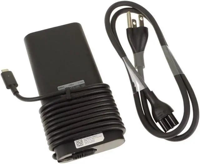Main image of Dell K00F5 (Delta DA130PM170) 130 Watts E5 AC Adapter With 3-Prong Power Cord - Black - USB-C