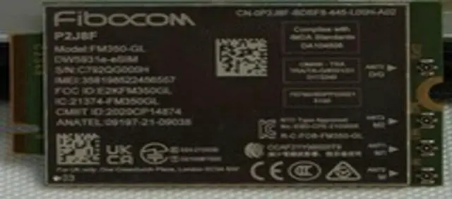 Main image of Dell P2J8F 5G LTE Wireless Card - DW5931-ESIM - GPS - Glonass - PCI Express 3.0 - Modem M.2 3052