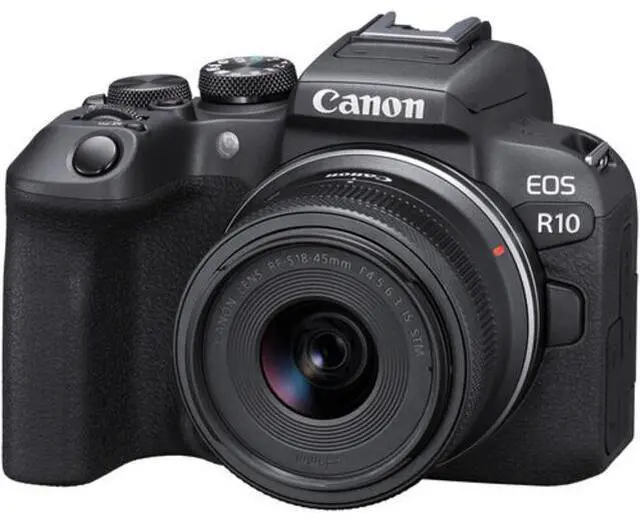 Main image of Canon 5331C009 EOS R10 Mirrorless Camera with RF-S 18-45 F/4.5-6.3 IS STM Lens - 25.5 Megapixel - 1/4000 to 30 Seconds Electronic Shutter Speed - Continuous Shooting - HEIF, JPEG, Raw - Up to 30 ...